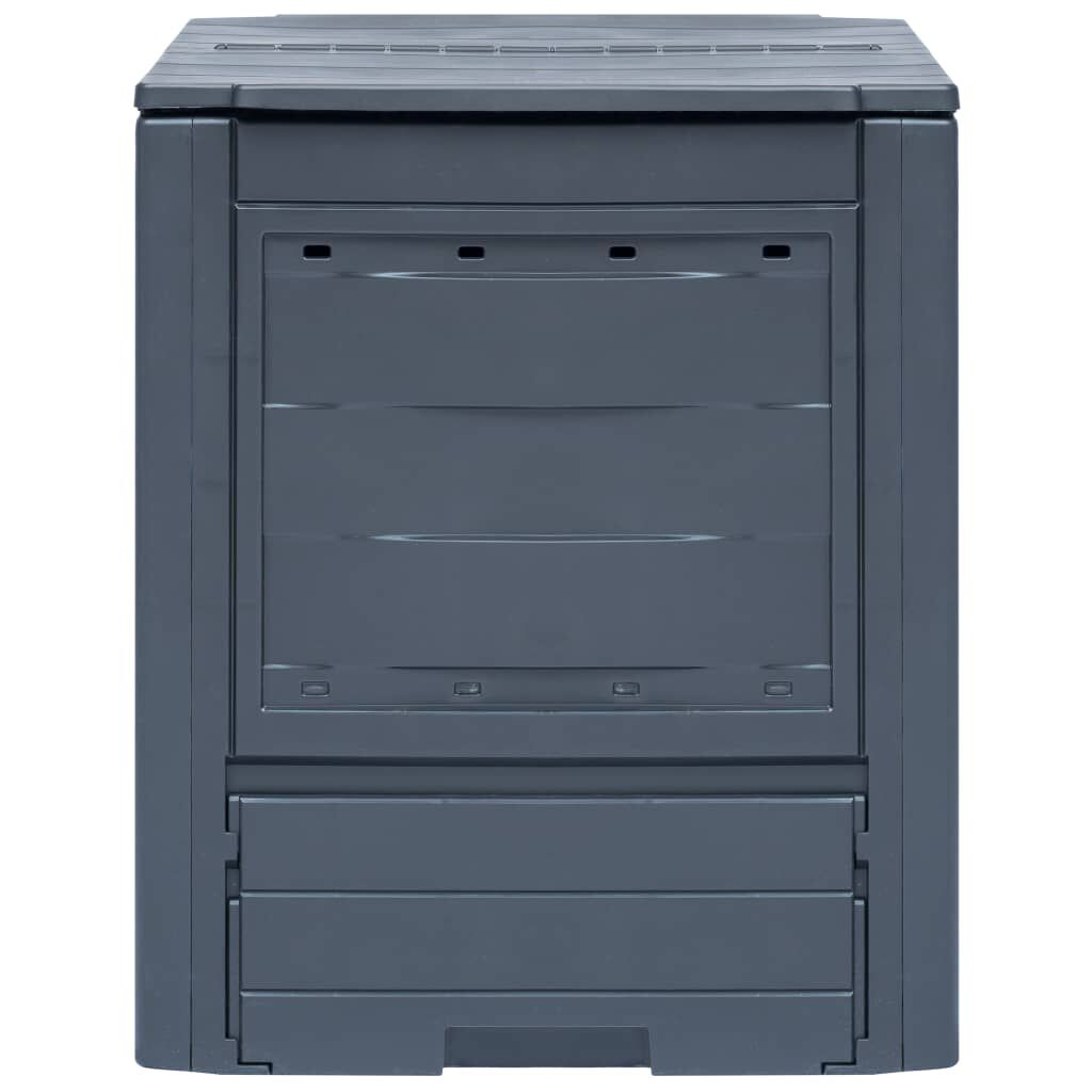 vidaXL Trädgårdskompost grå 60x60x73 cm 260 L