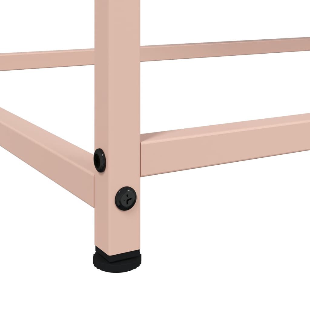 vidaXL Skänk rosa 100,5x39x107 cm stål