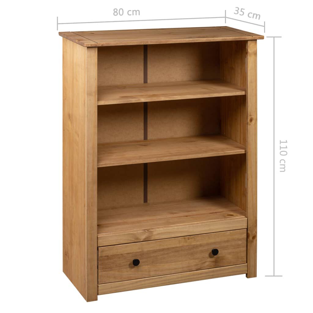 vidaXL Bokhylla 80x35x110 cm massiv furu panama