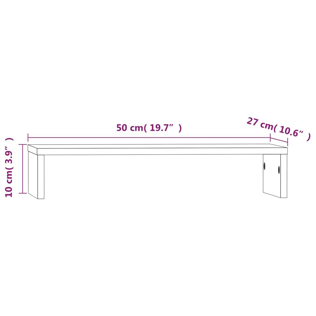 vidaXL Skärmställ 50x27x10 cm massiv furu