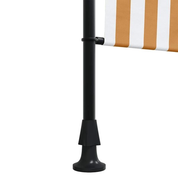 vidaXL Rullgardin utomhus orange och vit 150x270 cm tyg&stål