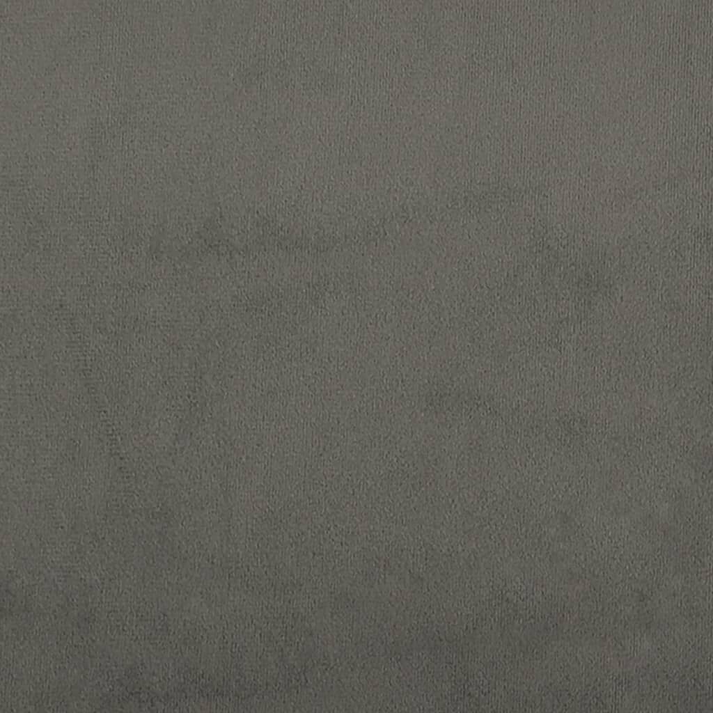 vidaXL Sänggavel mörkgrå 100x5x78/88 cm sammet