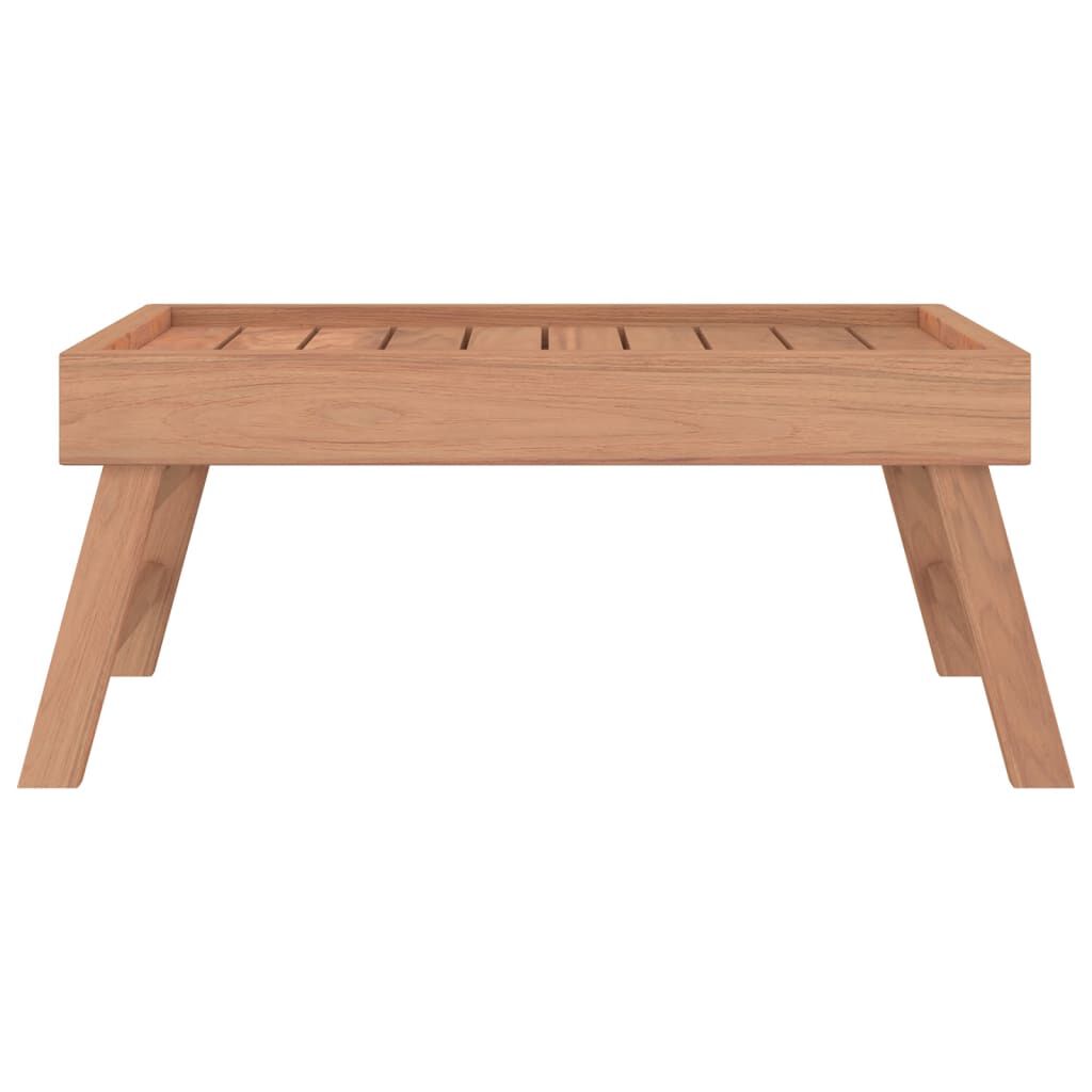 vidaXL Hopfällbar bricka 55x35x25 cm massivt teakträ