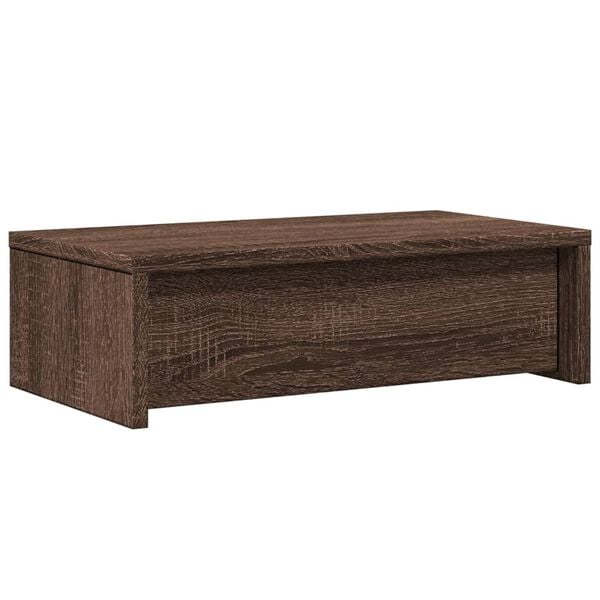 vidaXL Skärmställ med lådor brun ek 50x27x15 cm konstruerat trä