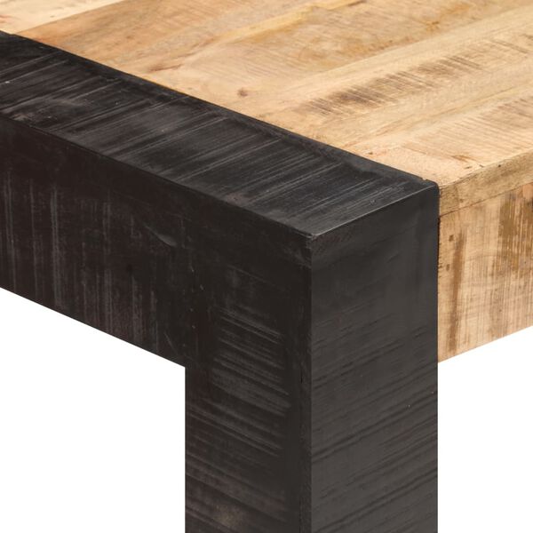vidaXL Matbord 140x70x76 cm massivt grovt mangoträ
