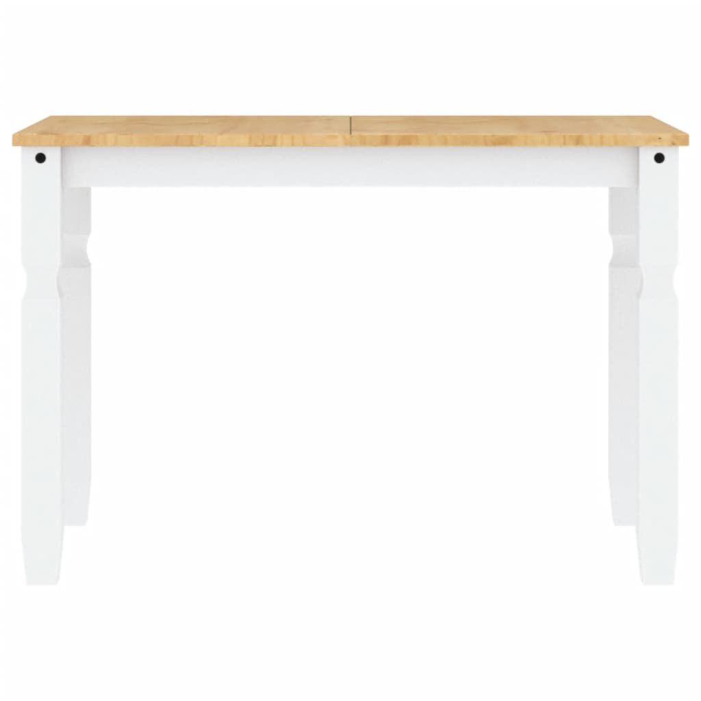 vidaXL Matbord Corona vit 112x60x75 cm massiv furu