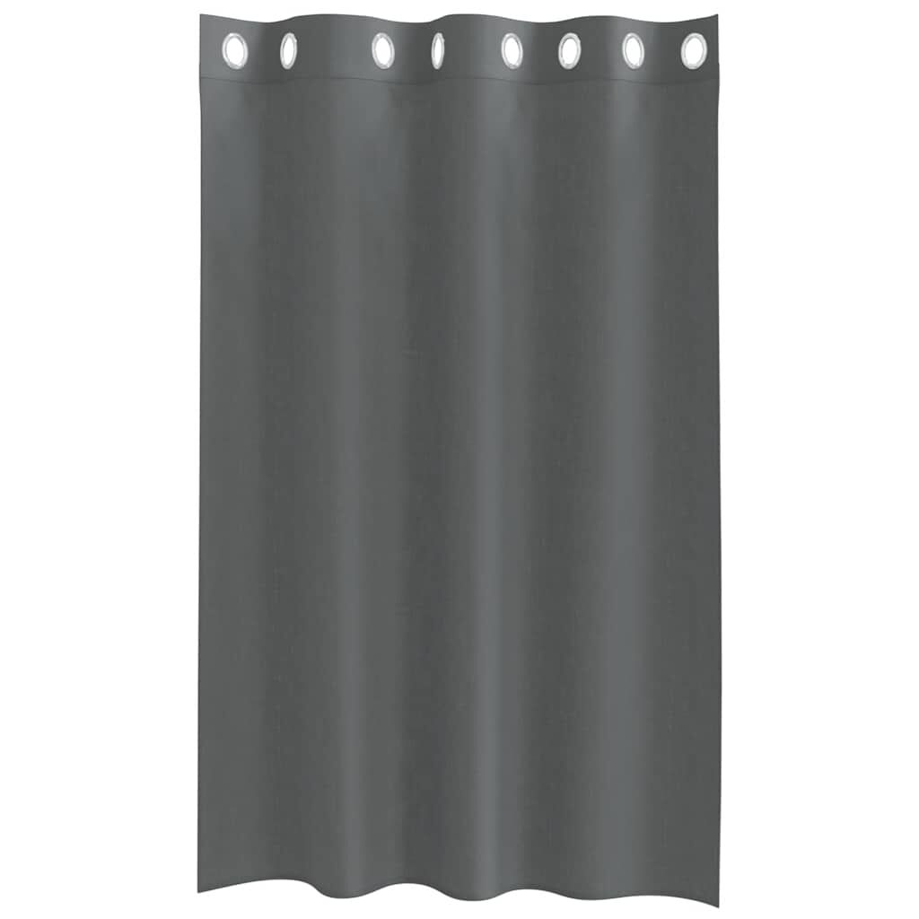 vidaXL Voile gardiner med genomföringar 2 st mörkgrå 140x175 cm