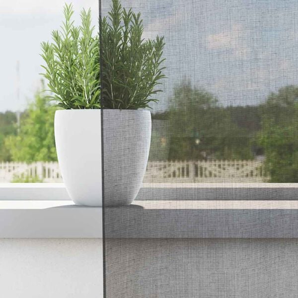 vidaXL Voile gardiner med genomföringar 2 st mörkgrå 140x175 cm