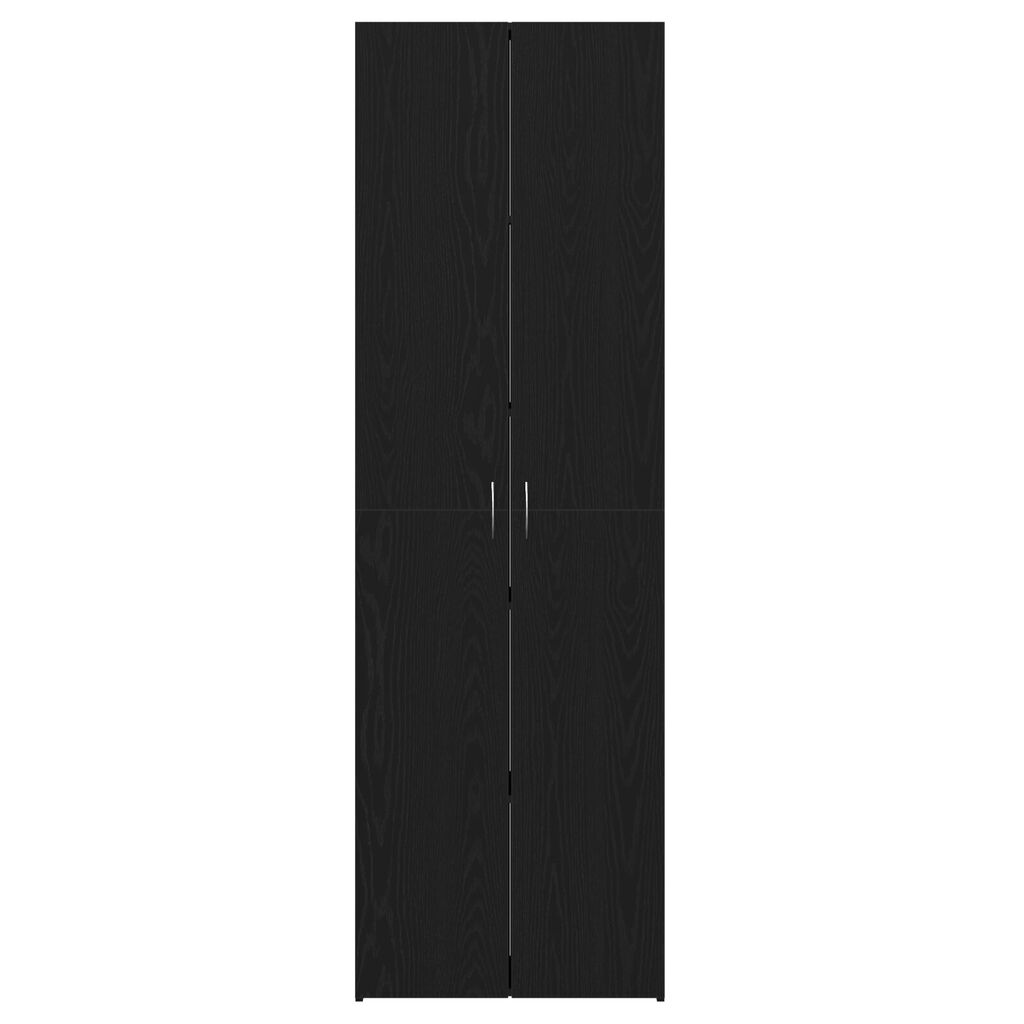 vidaXL Kontorsskåp Svart Ek 60x32x190 cm Byggt trä
