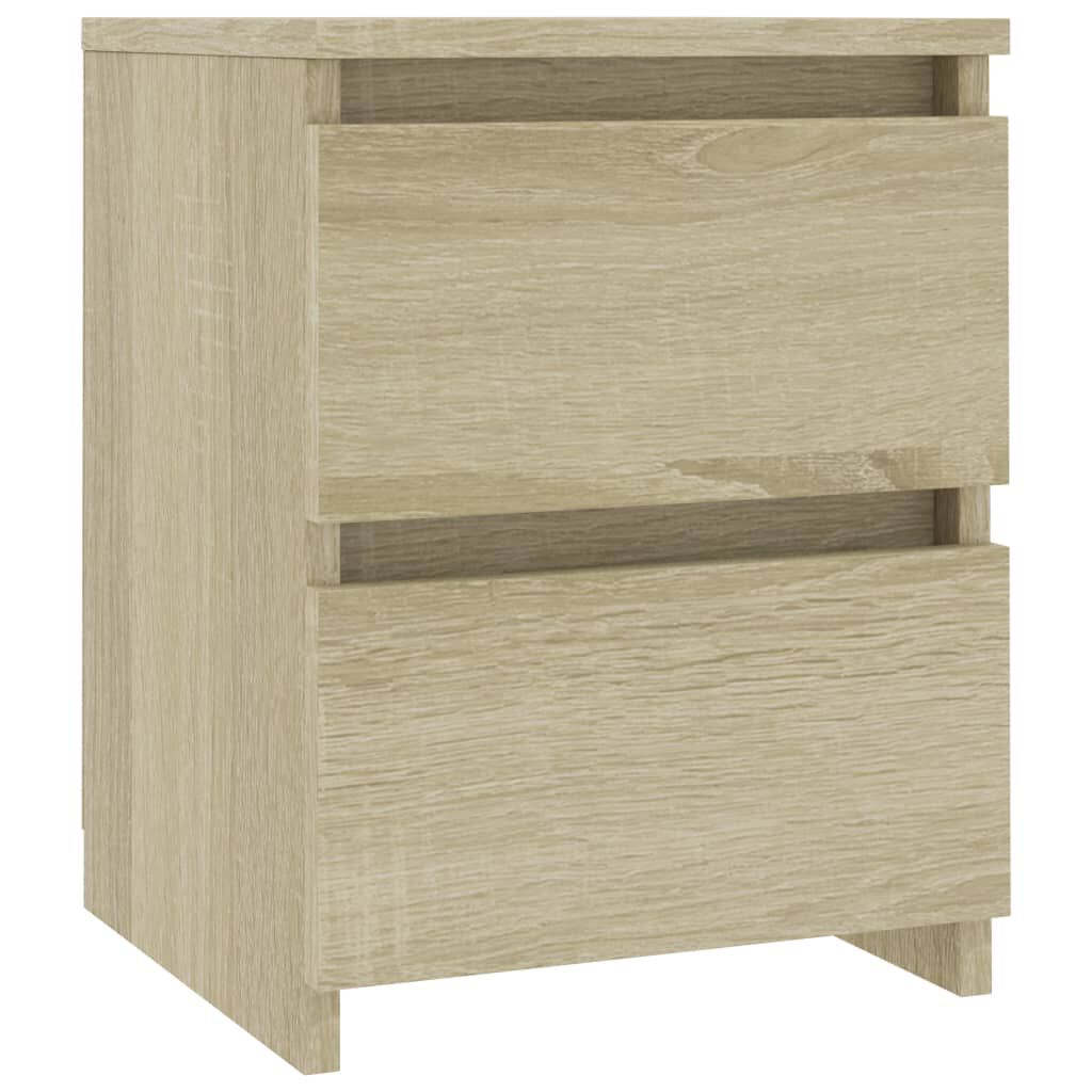 vidaXL Sängbord 2 st sonoma ek 30x30x40 cm konstruerat trä
