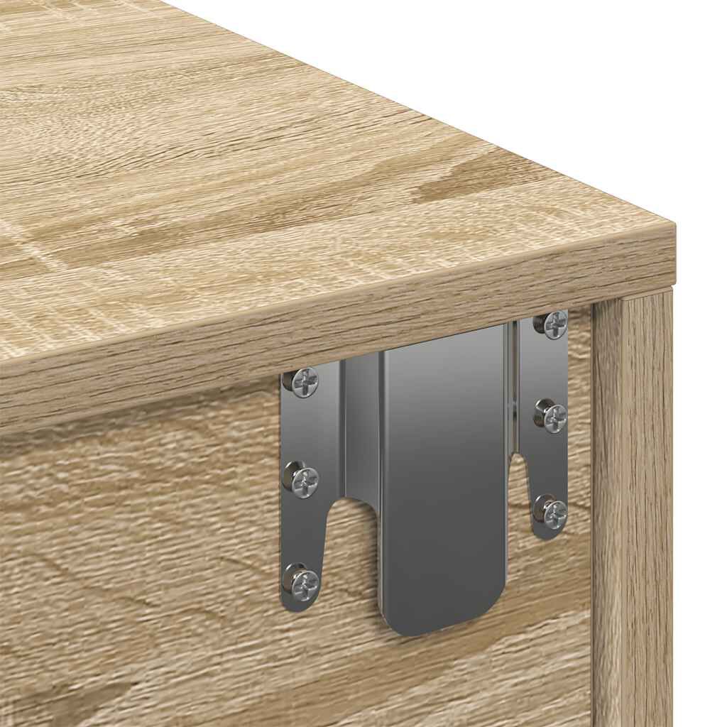 vidaXL Vägghylla med lådor sonoma-ek 60x26,5x15 cm konstruerat trä